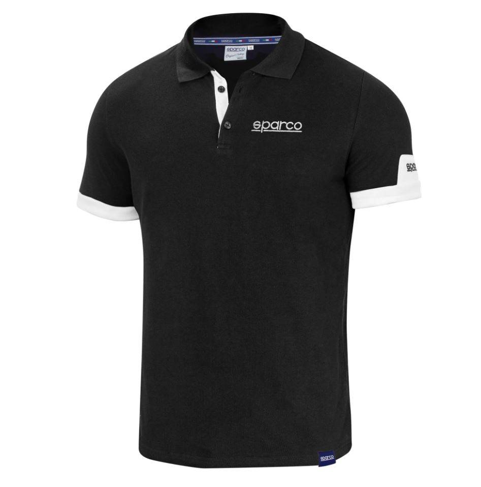 [01322NRS] Polo Hombre SPARCO  (S, Negro)